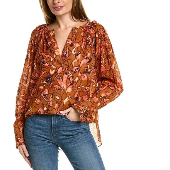 ALC cotton bronze blouse. Oversized and cool & light for spring/summer. - Picture 1 of 8